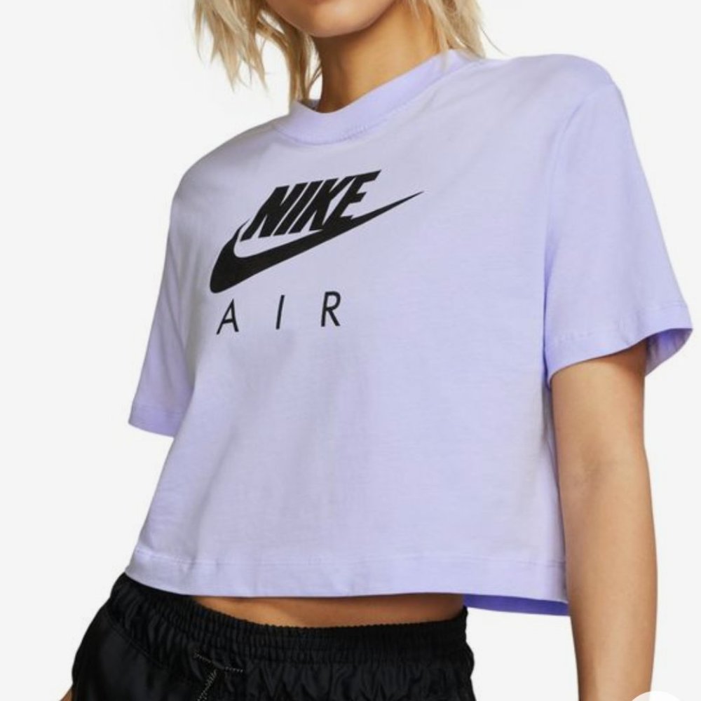 Nike Air Lavender Cotton Crop Top - Size Large
